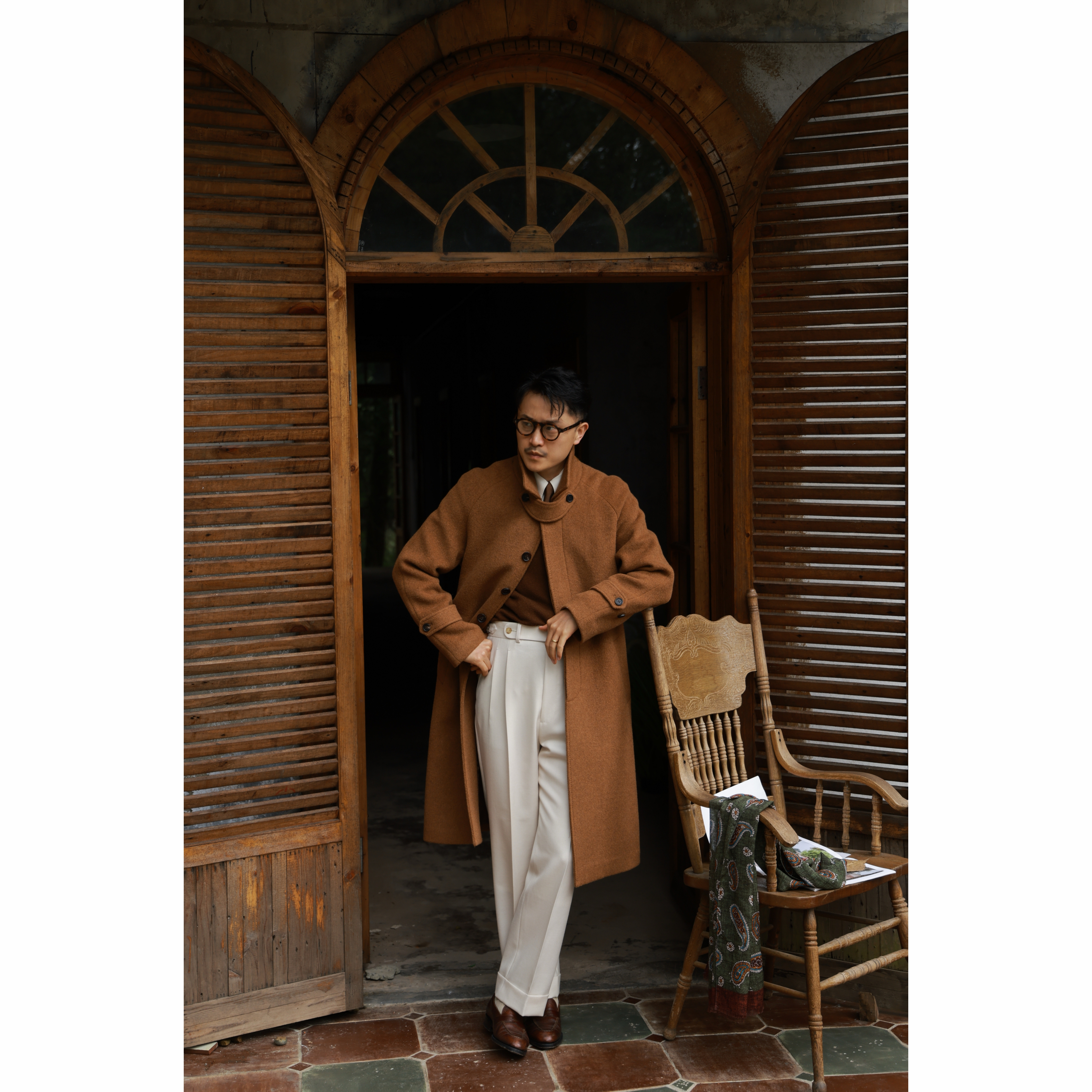 UGENTLE羊驼绒冬季毛呢长款大衣