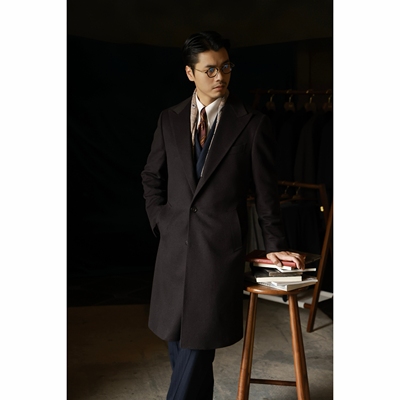 UGENTLE男装戗驳领柴斯特大衣