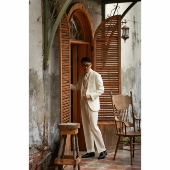 UGENTLE 高定半麻衬全羊毛强捻「白月光套装 」单排3扣2西服三件套