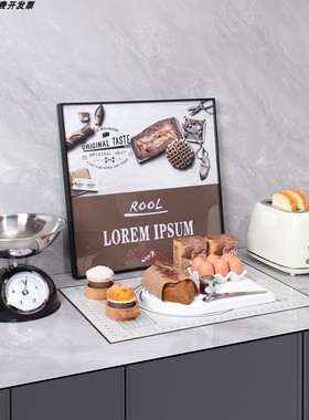 企信 样板间厨房仿真食物面包机台秤砧板装饰画烘焙主题装饰摆件