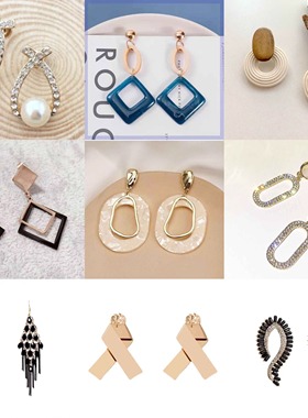 企信【耳环耳饰品】样板房衣帽间软装饰品桌面摆件展厅软装陈设