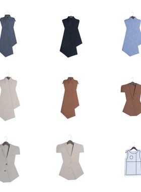 轻奢样板间软装配饰衣帽间装饰品道具衣柜展厅陈列毛毡衣服摆件