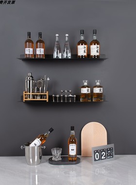 样板间酒柜装饰品摆件仿真洋酒假红酒道具酒杯冰桶餐边柜厨房软装