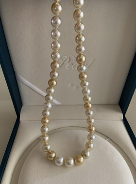 南洋金白真科研白蝶凤凰海水珍珠项链【不退不换】
