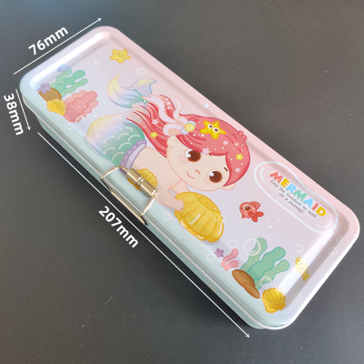 小灵精多功能三层铁文具盒