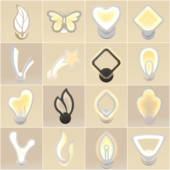 壁灯卧室简约现代创意蝴蝶床头灯过道走廊墙壁灯2024年新款 饰灯 装