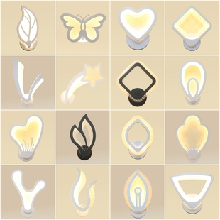 壁灯卧室简约现代创意蝴蝶床头灯过道走廊墙壁灯2024年新款 饰灯 装