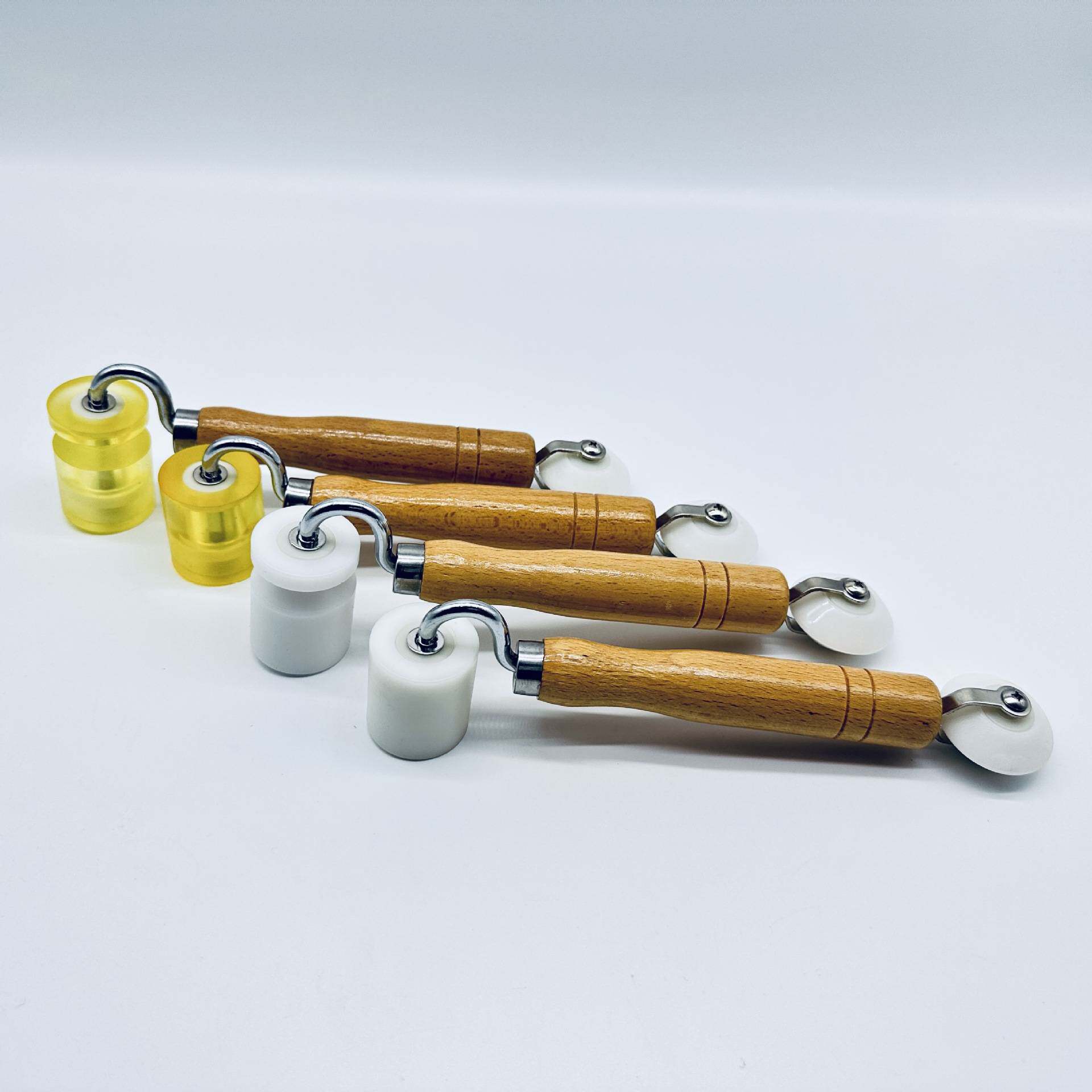 榉木柄双头压轮接缝实滚筒双头镀锌支架组合压轮 墙纸施工专用