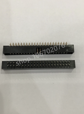 2.0mm简易牛角插座 2X22P 立式直插式 简牛 2.0DC3-44P 环保镀金