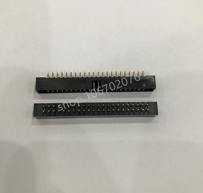 2.0mm简易牛角插座 2X22P 立式直插式 简牛 2.0DC3-44P 环保镀金