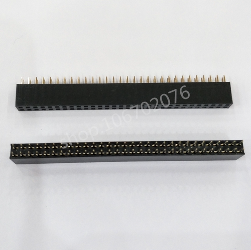 双排母/排针母座/2*30P/间距2.54MM/塑高8.5MM/环保镀金/2X30P针