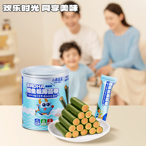 小鹿蓝蓝儿童高钙零食海苔卷