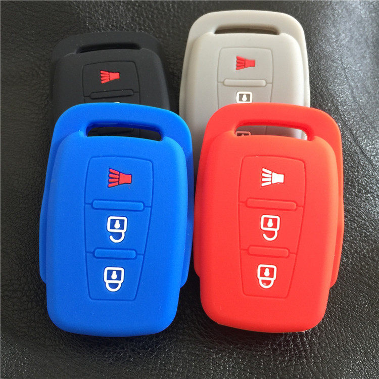 适用宝腾proton Exora 第二国产 莲花直板3键钥匙包硅胶套保护套