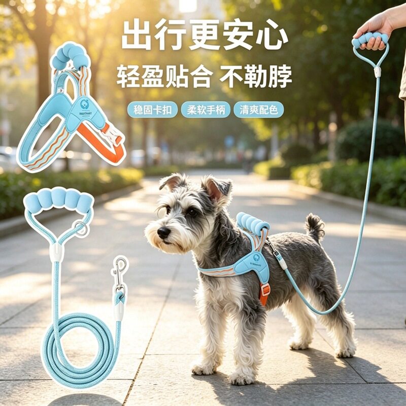多巴胺泡泡绵胸背牵引绳不勒脖