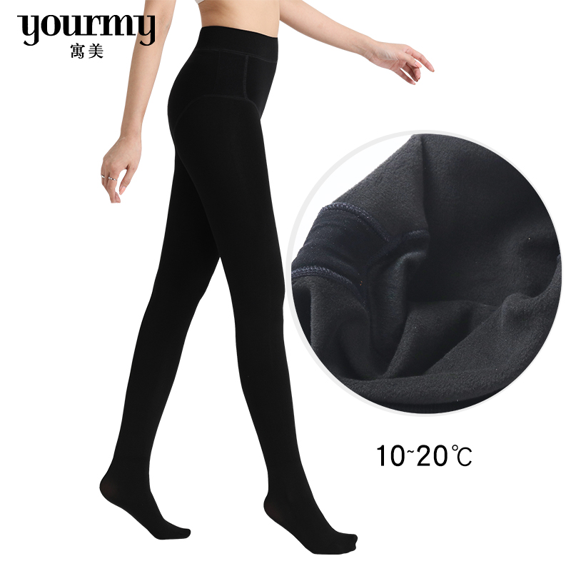 寓美360dv型裆加绒女春黑连裤袜