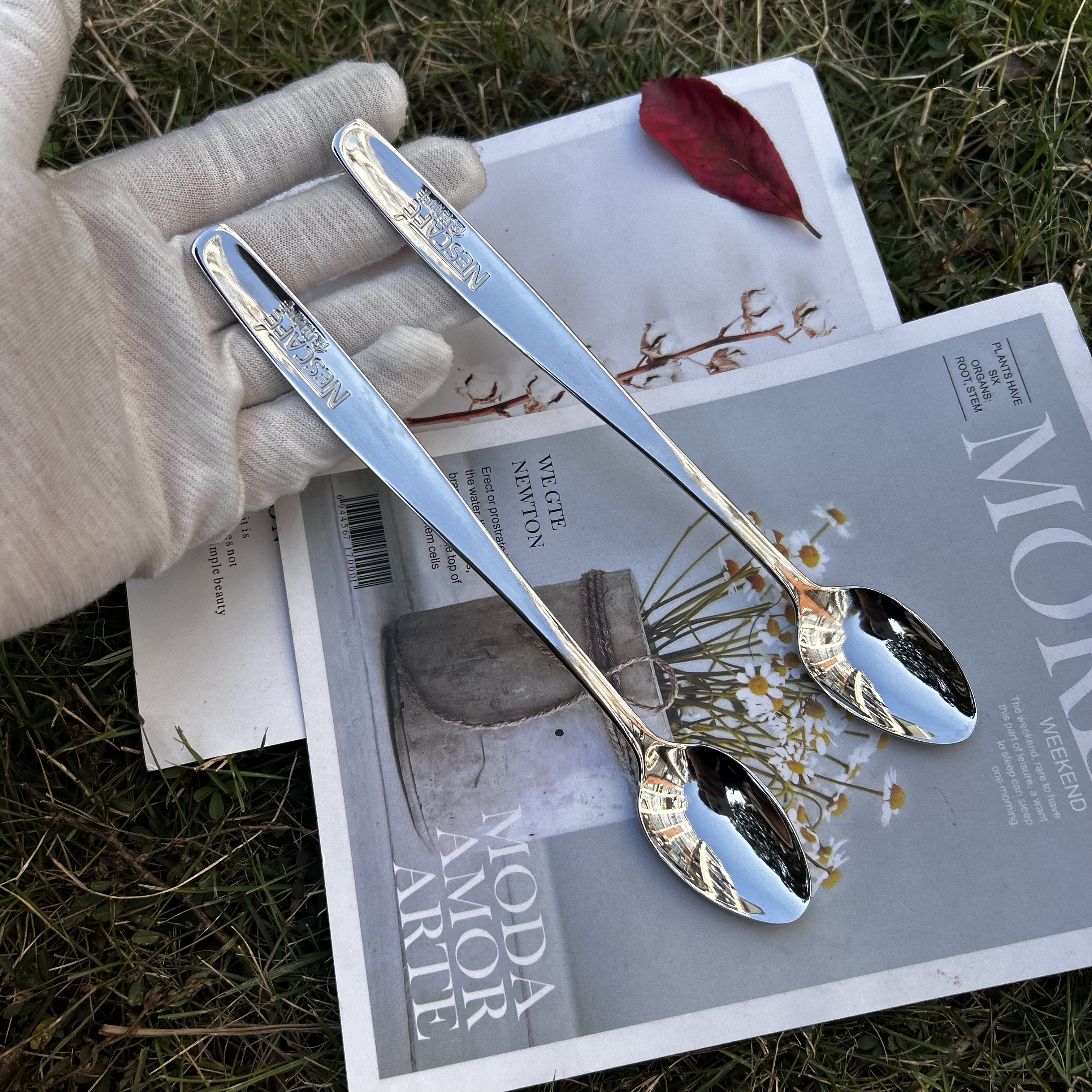 孤品仅2把雀巢咖啡勺搅拌勺NESCAFÉ304不锈钢搅拌棒甜品勺长柄茶