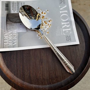 物超所值出口尾货高端18-10不锈钢勺子大分餐勺公用勺加厚公用更