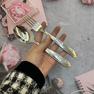 甜品吃饭勺美国公主屋出口高货PrincessHouse勺子18/10不锈钢叉勺