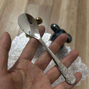 出口德国皇冠宫廷雕花18/10不锈钢喝汤勺吃饭勺儿童吃饭勺西瓜勺