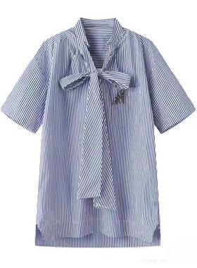 2H2O461折DAZZLED素国内正品代购2023夏蓝色条纹连衣裙吊牌1799