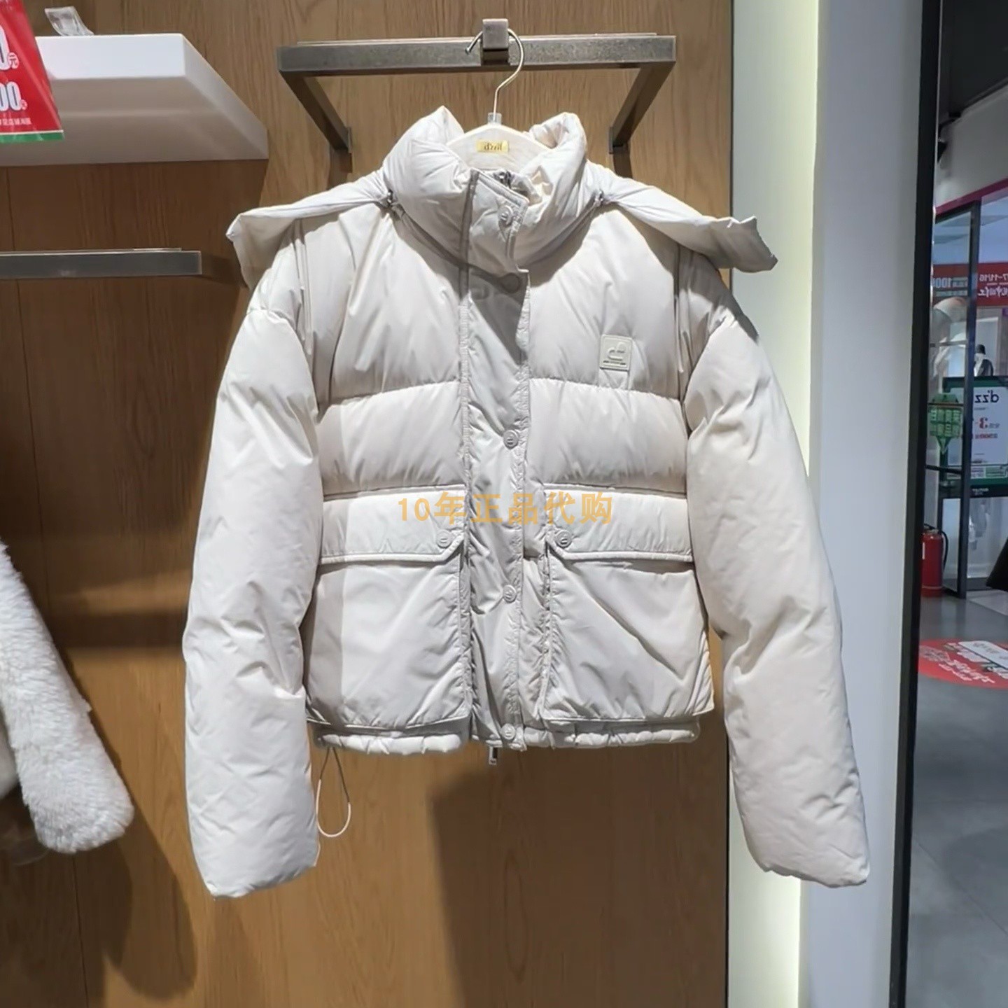 3I4K275折dzzit地素国内正品代购2024冬三色带帽羽绒服吊牌2190