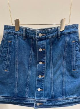 2H1RI02折DAZZLED素国内正品代购2023春蓝色牛仔裙吊牌1299