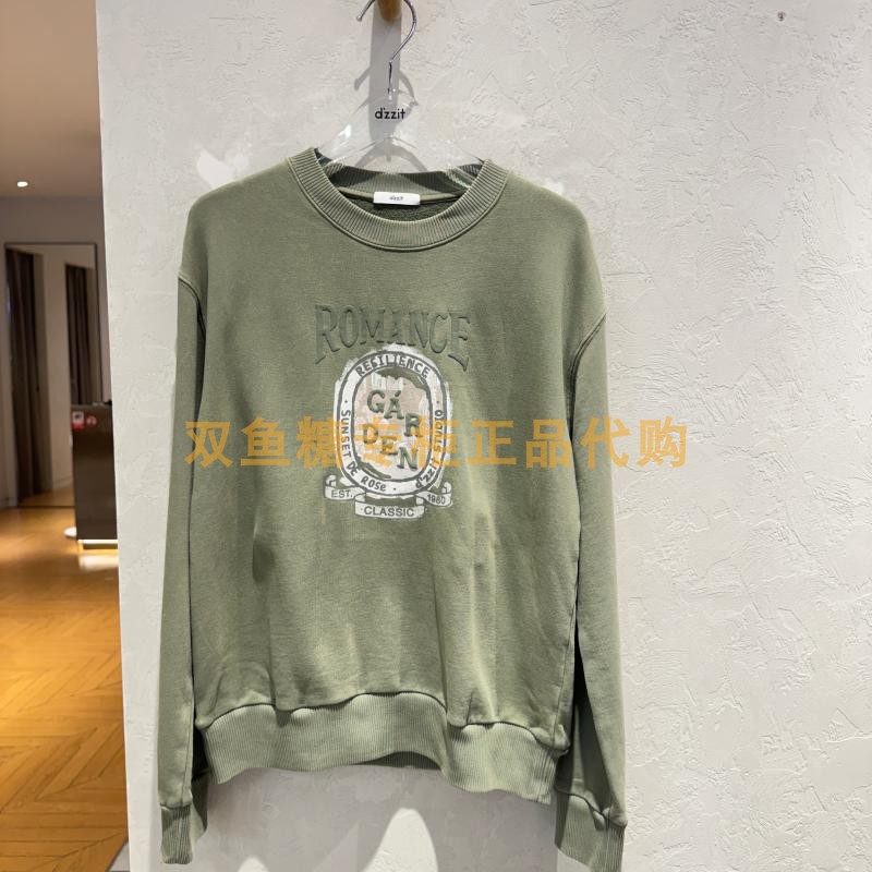 3H4J116折dzzit地素国内正品代购2023冬加绒套头卫衣吊牌1190