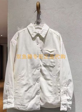 3I1RB02折dzzitD素国内正品代购2024春白色牛仔棉服吊牌1890