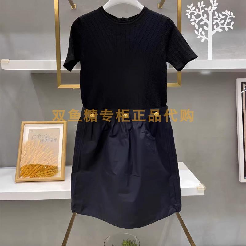 2H2O401折DAZZLE地素国内正品代购2023夏拼接连衣裙吊牌1999