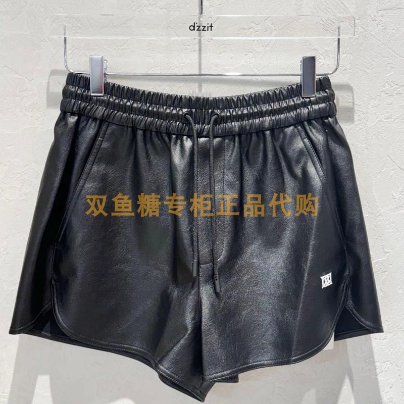 3H3Q121折dzzit地素国内正品代购2023秋皮质短裤吊牌695
