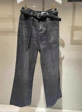 2E2R616折DAZZLED素国内正品代购2022夏黑色牛仔长裤吊牌1399