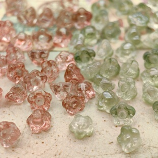 捷克进口琉璃珠7mm小清新百搭经典 纽扣花手作diy手链配饰玻璃珠