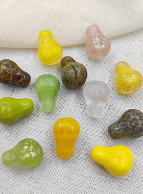 进口捷克珠17x12mm多色大鸭梨百搭水果手作牛油果串珠饰品材料