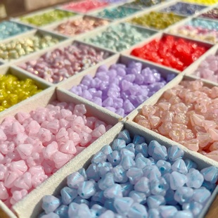 5颗装进口捷克珠4x6mm琉璃小莲雾经典百搭人气款手作DIY配珠散珠