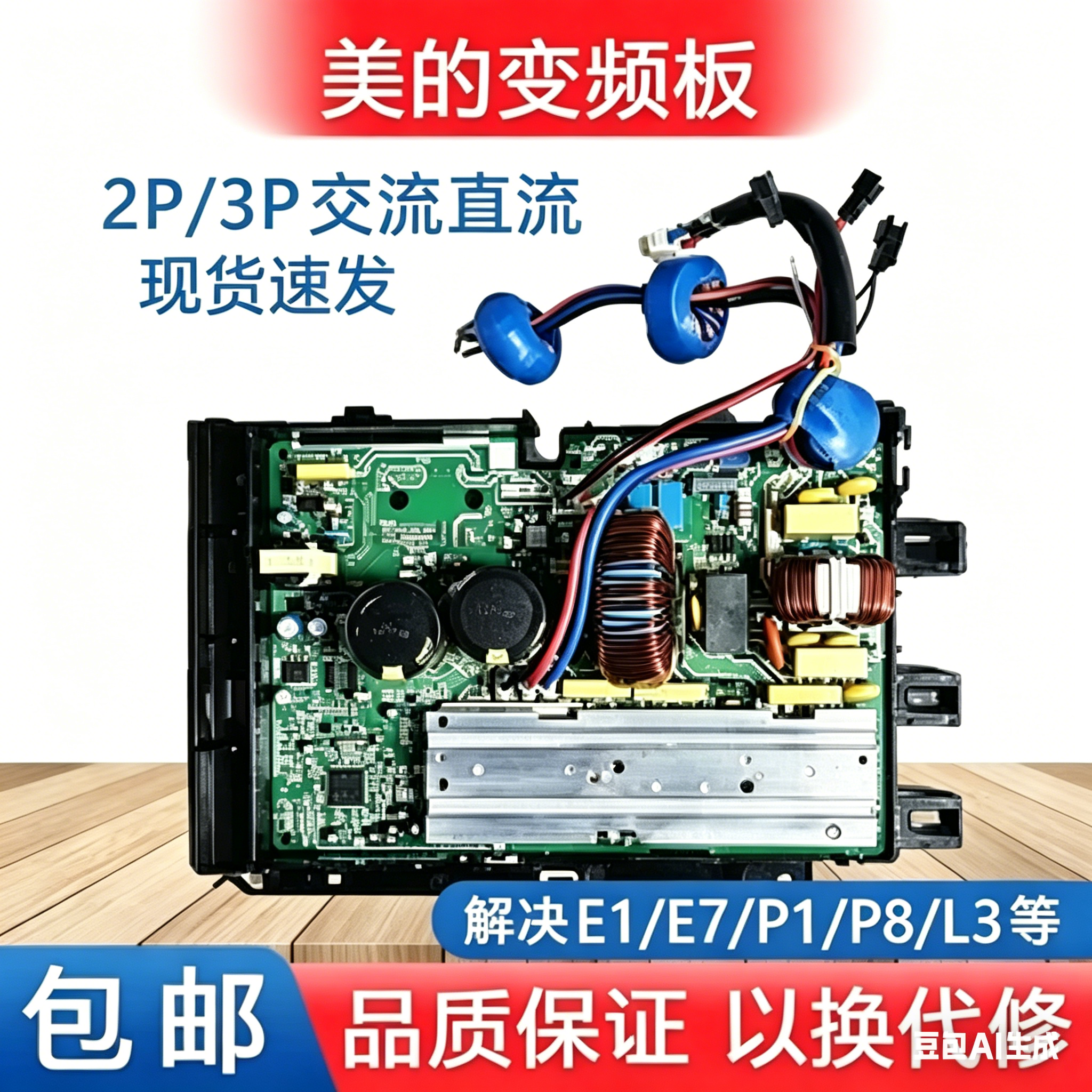 美的空调2P/3P风管外机多联变频主板KFR-26W/35W/51W/72W电器盒板