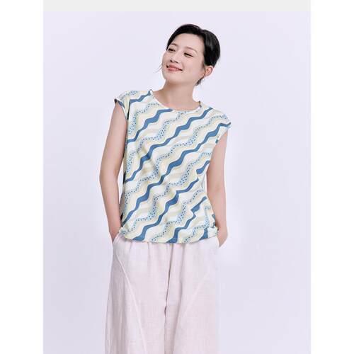 三枪圆领女士背心水柔棉亲肤透气中老年打底上衣2025年春夏新品