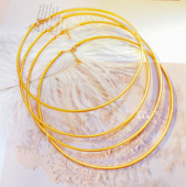 古典民族风古法金项圈颈圈锁包钢圈百搭时尚 款 黄金色项链diy颈链