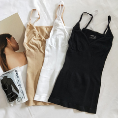 两件装拍下39秋冬季塑身吊带日本记忆美体衣收腹显瘦打底大码背心
