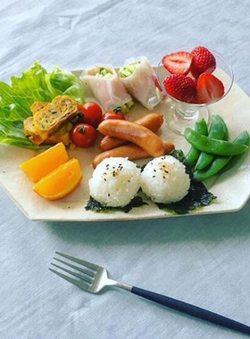 日本陶艺作家手作 古朴铁锖釉粗陶餐盘 沙拉盘 古谷浩一作品