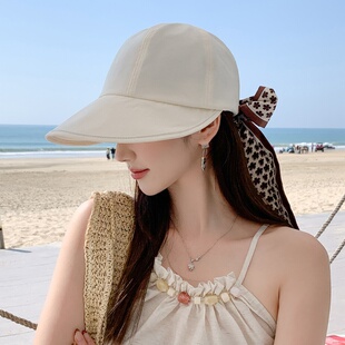 甬制帽子女气质优雅绑带马术帽夏季户外出行防晒遮阳渔夫帽休闲