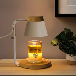 复古香薰蜡烛灯香氛融蜡灯定时融烛灯卧室氛围小夜灯睡眠床头台灯