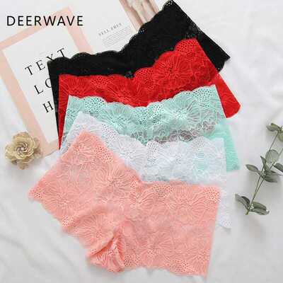 无痕蕾丝三角裤透明大码中高腰