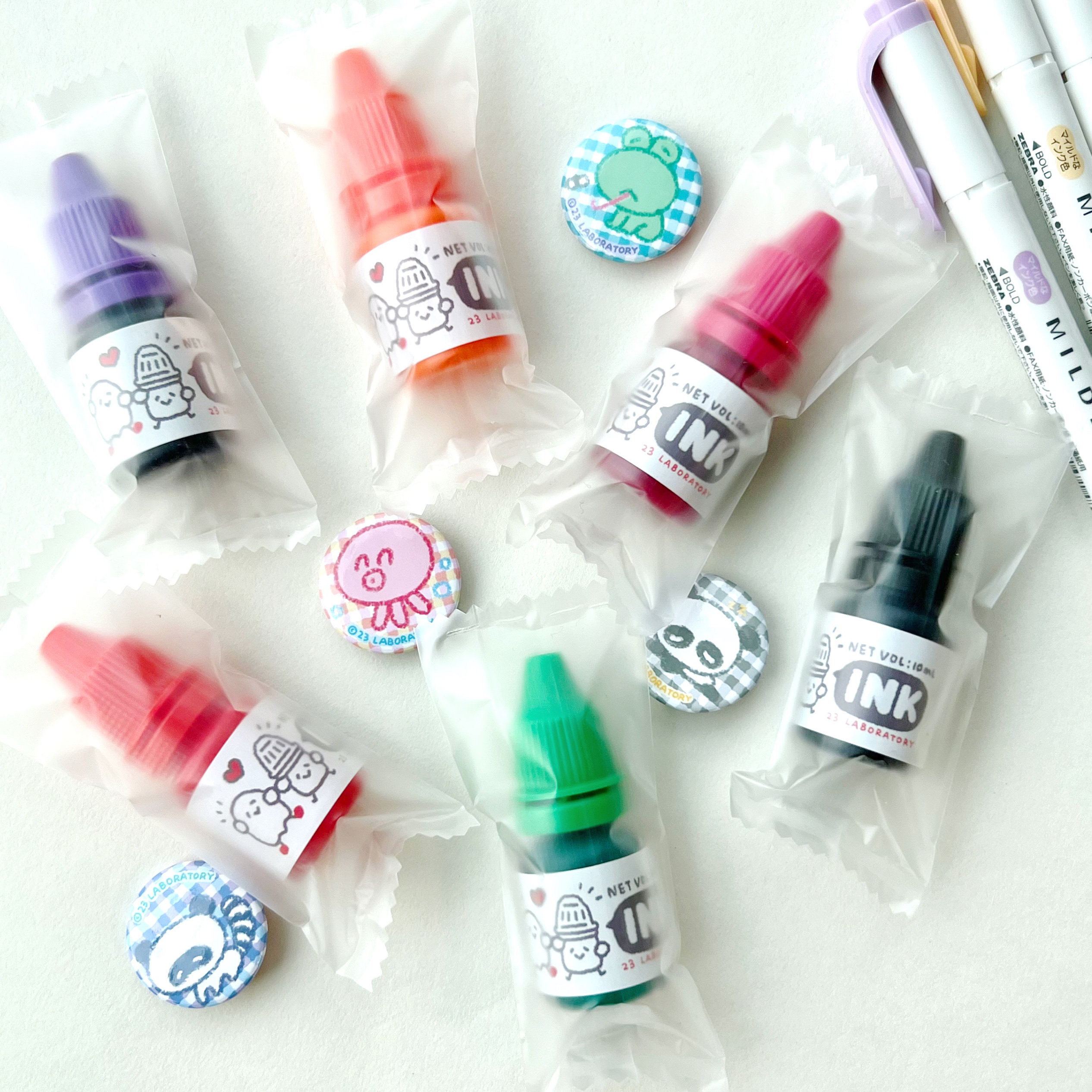 贰叁实验室 光敏印章补充印油 10ml 色号对照