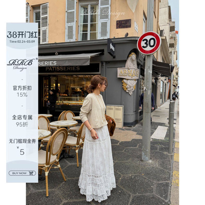 RRB Design 汉麻+棉混纺宽松显瘦圆领长袖T恤简约休闲百搭上衣