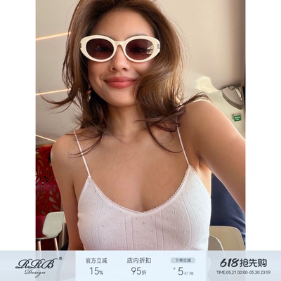 RRB修身显瘦蕾丝镂空吊带背心