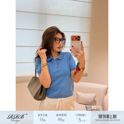 莱赛尔亚麻混纺宽松显瘦POLO衫
