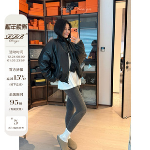 RRB Design「气球夹克」环保仿真皮时髦廓形夹克皮衣外套