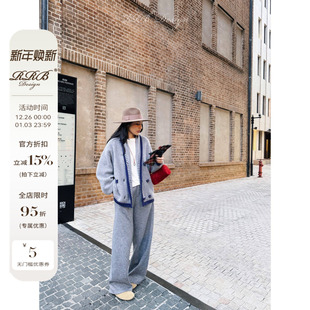 休闲裤 RRB 秋冬百搭舒适时尚 」加厚松紧腰纯色时尚 Design「暖暖裤