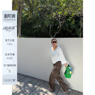 T恤休闲百搭慵懒上衣 100%棉宽松显瘦V领纯色简约中袖 RRB Design