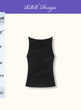 RRB Design 修身显瘦纯色气质吊带背心简约百搭无袖上衣